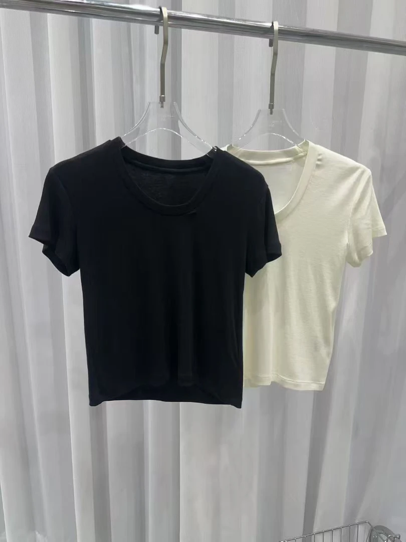 【BAI】韩系简约短袖T恤夏季新款基础款显瘦上衣22508