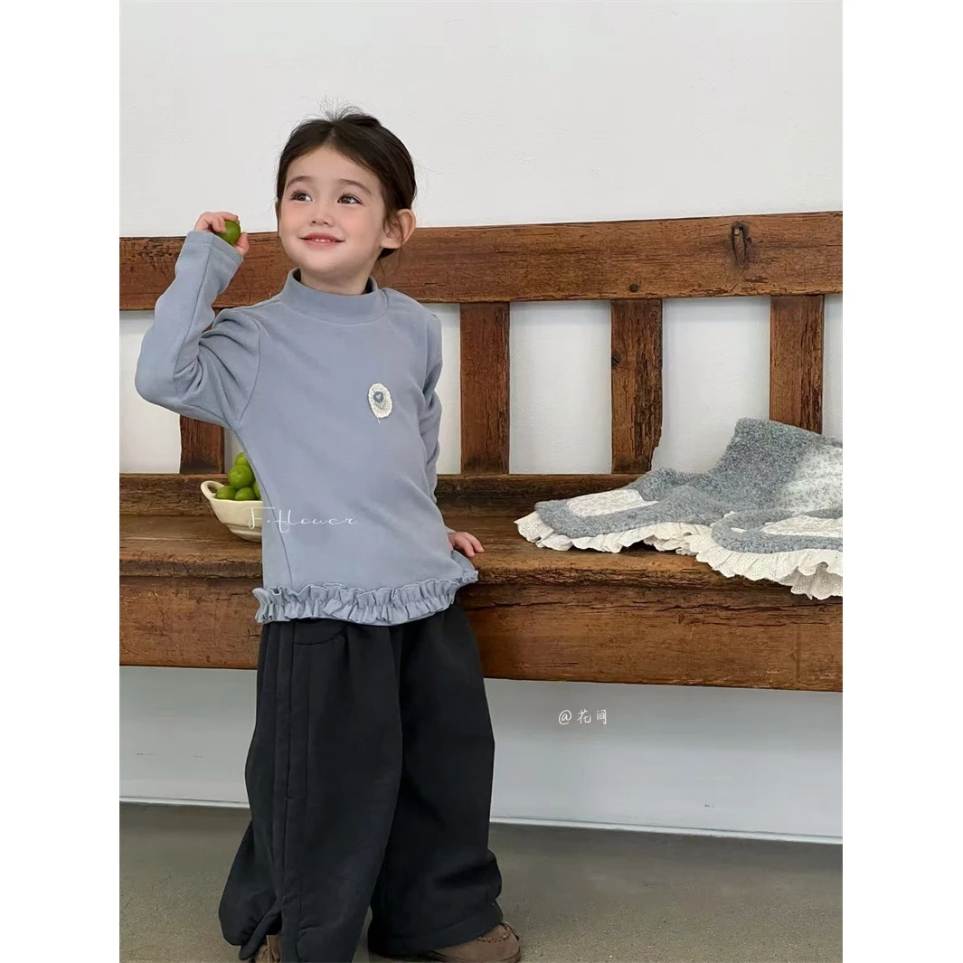 HJ·25冬~小花木耳边加绒打底725207（童装汉服）