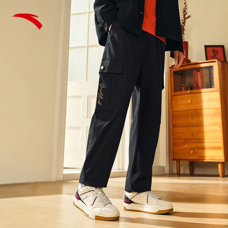 安踏好事发生  新年款休闲长裤男士新款工装直筒裤152518501-LL