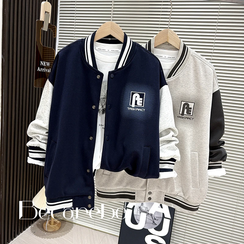 【淏妈原创】青少年童装男童秋装外套大童春秋痞帅炸街男孩棒球衣服