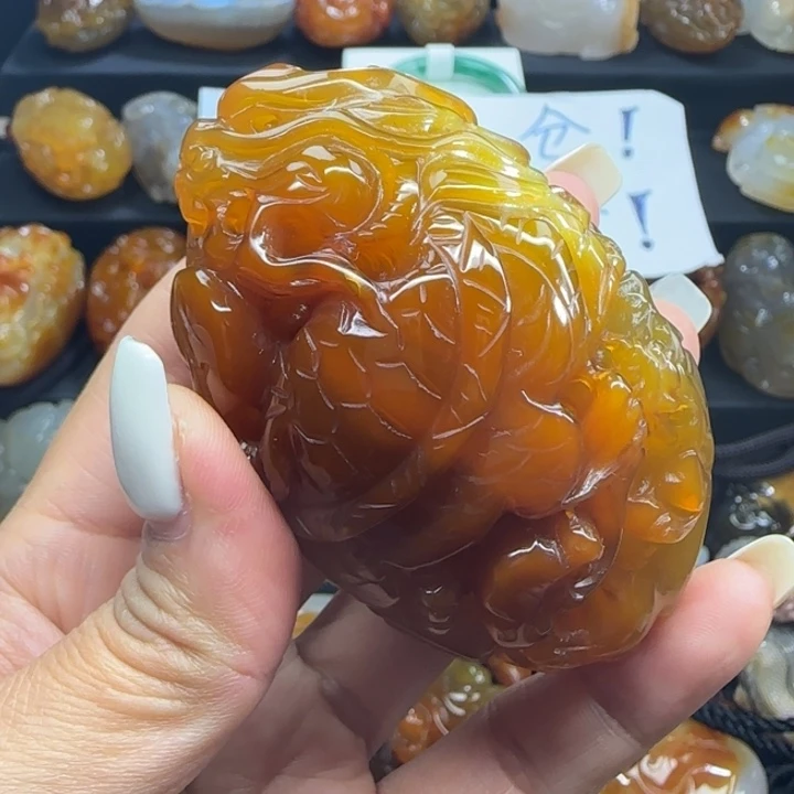 玛瑙/玉髓合金手把件