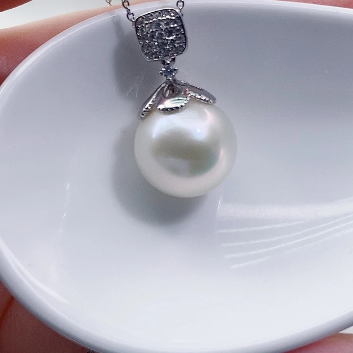 颈饰淡水珍珠银S925镶嵌A