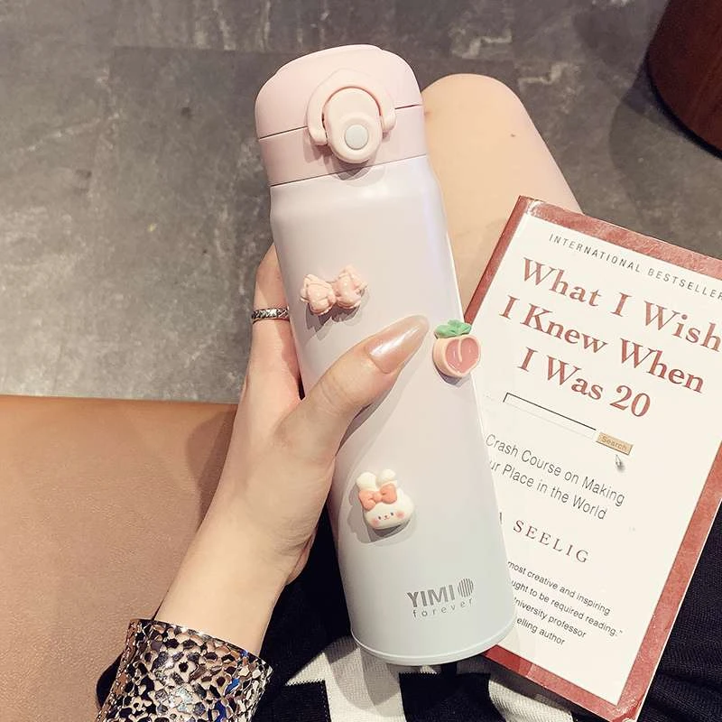 FAVMARTHA简约316保温杯女2025新款高颜值渐变色水杯学生上学专用