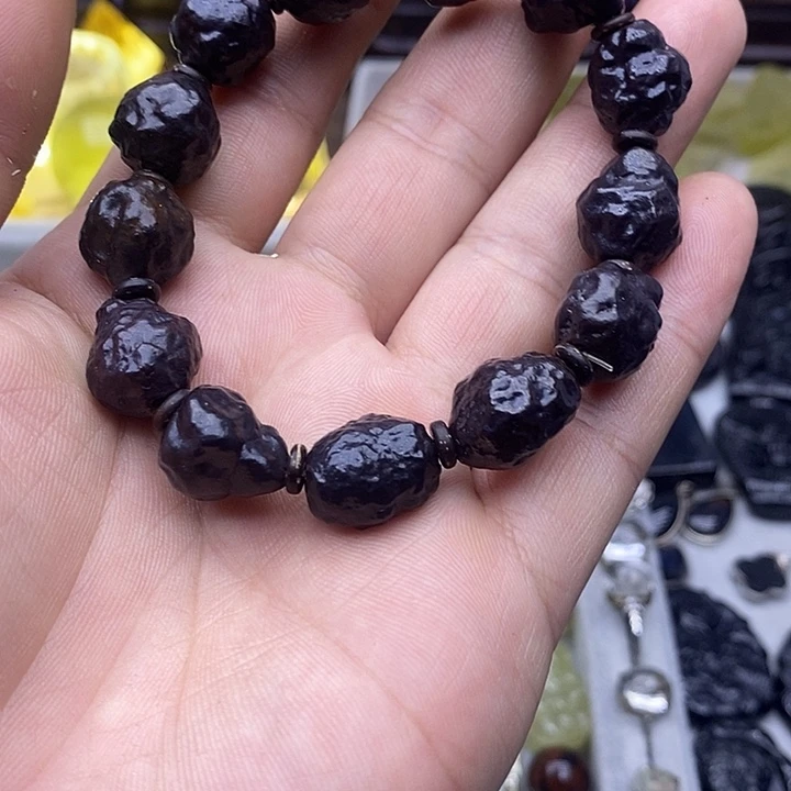 玻璃非金属沙漠黑金刚手链