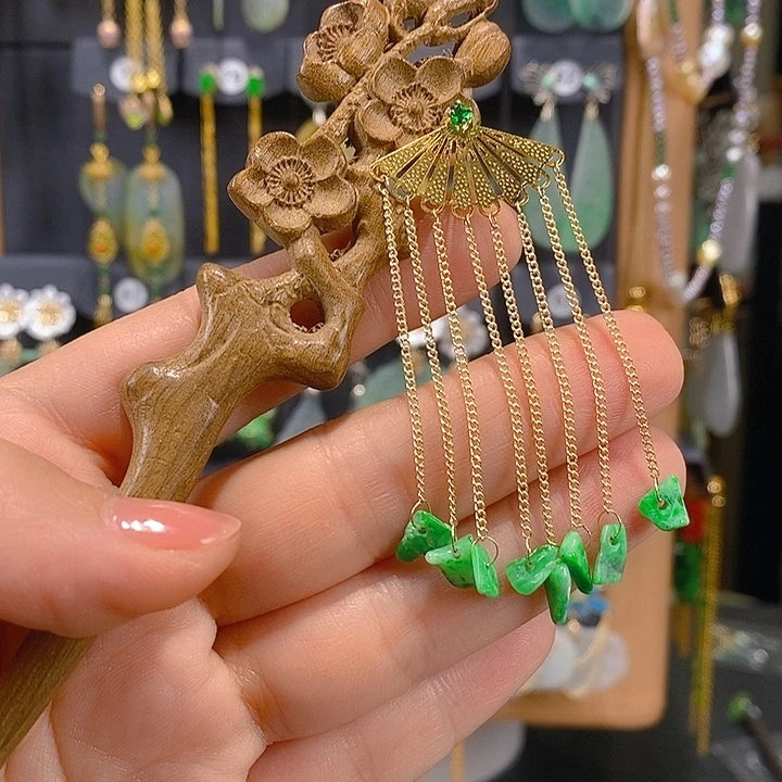 翡翠未镶嵌耳饰翡翠