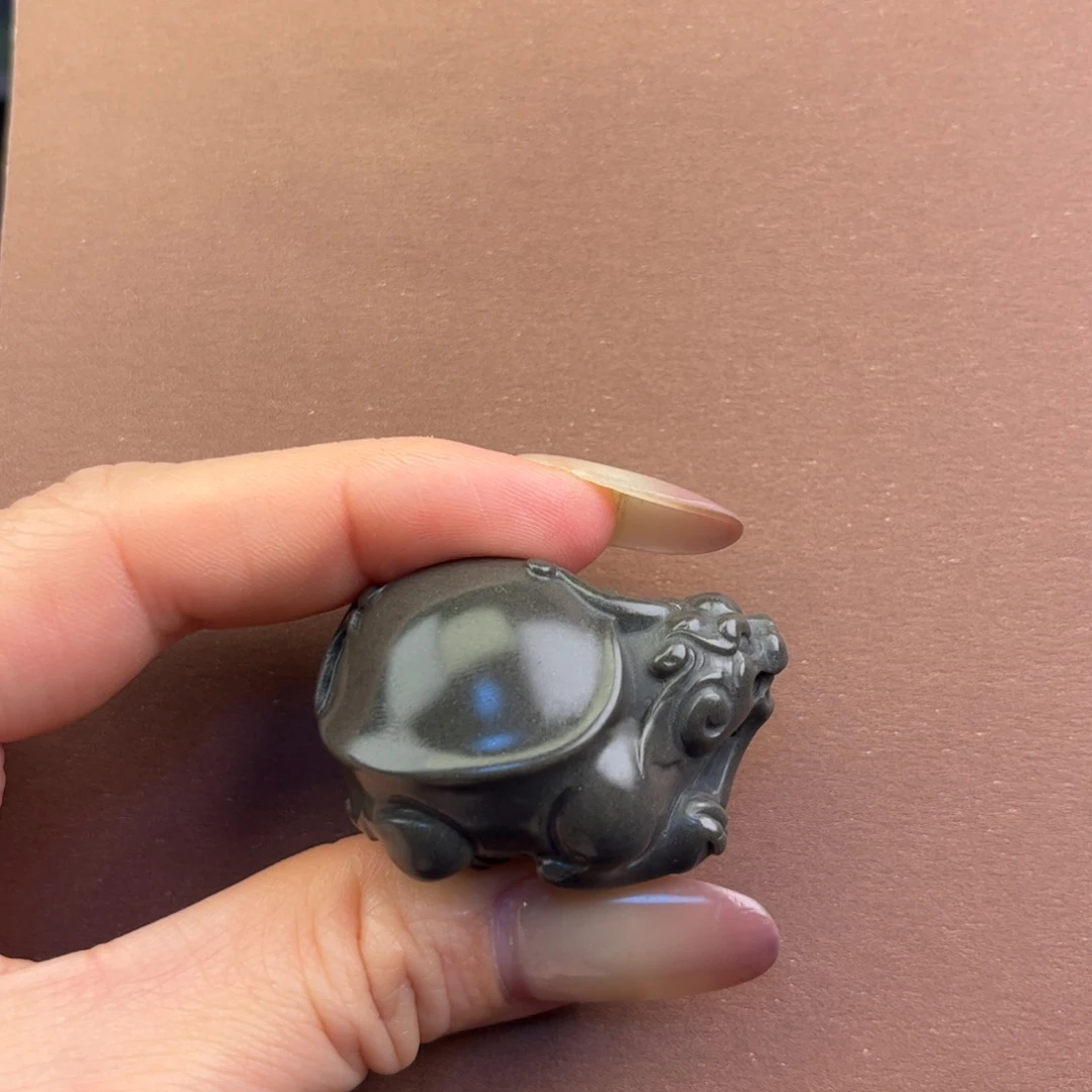 石英质玉未镶嵌黄蜡石把件