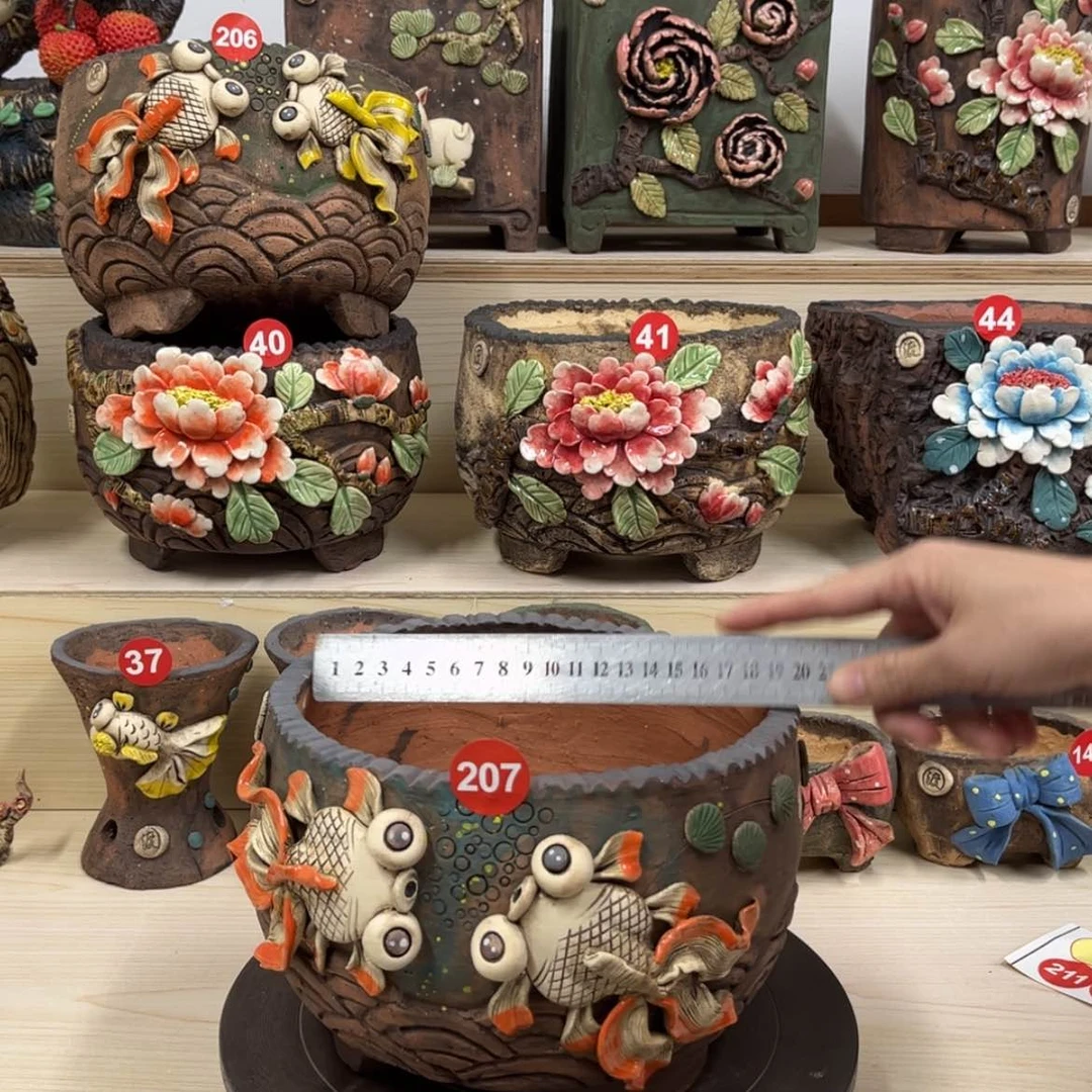 【闪购商品】紫砂花盆207号微瑕内口19外高15