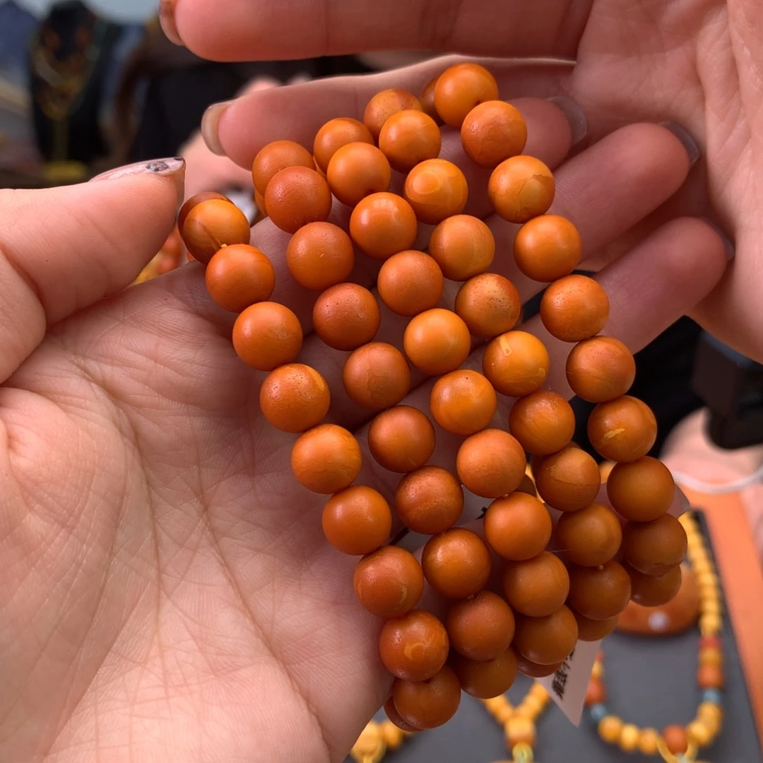 蜜蜡手串未镶嵌多样性发一