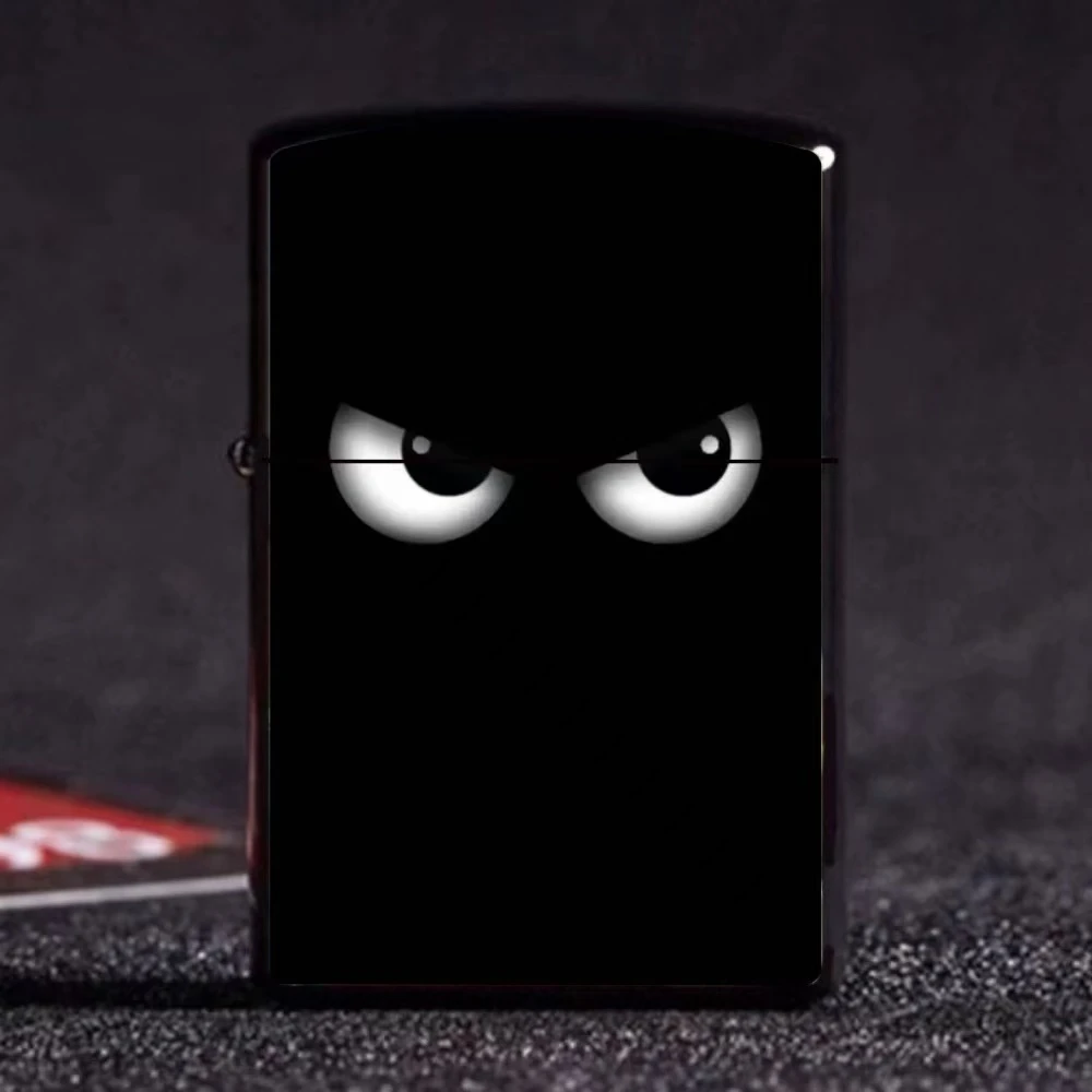 【大眼怪】煤油打火机个性网红高端金属颜值创意打火机翻盖高档礼物