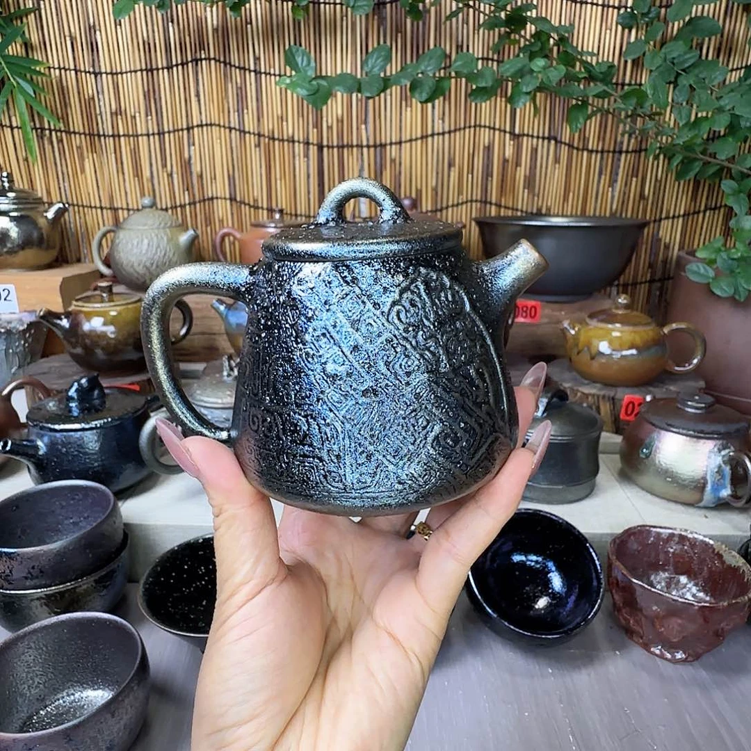 壶竹**风建水紫陶柴烧壶