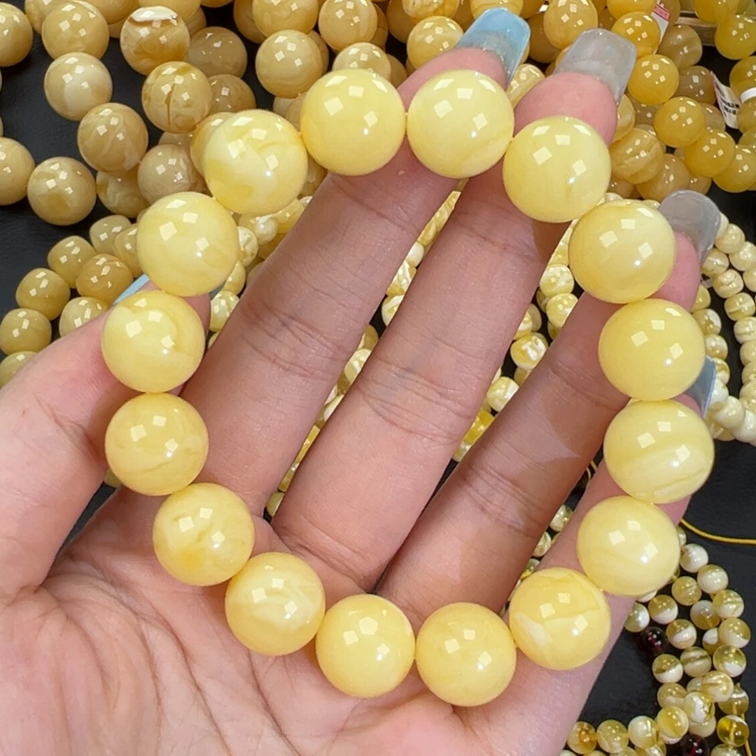 琥珀未镶嵌手链21.7白蜡