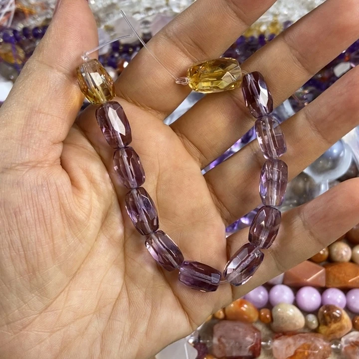 颜***曦玛瑙/玉髓散珠紫水