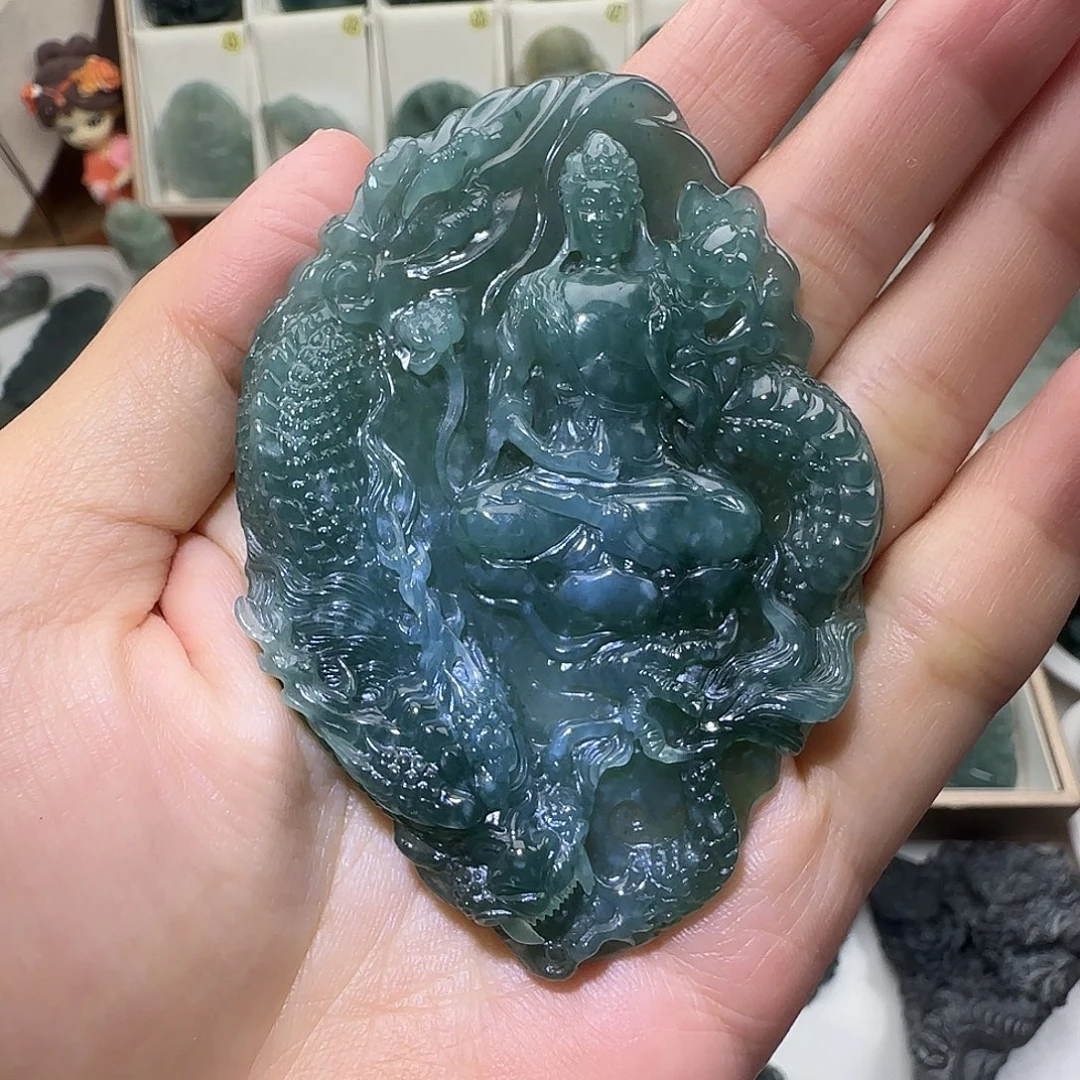 未镶嵌定制翡翠大威天龙翡翠定制
