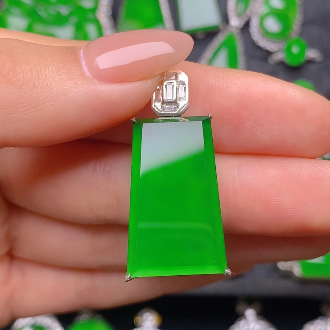 翡翠银S925镶嵌颈饰