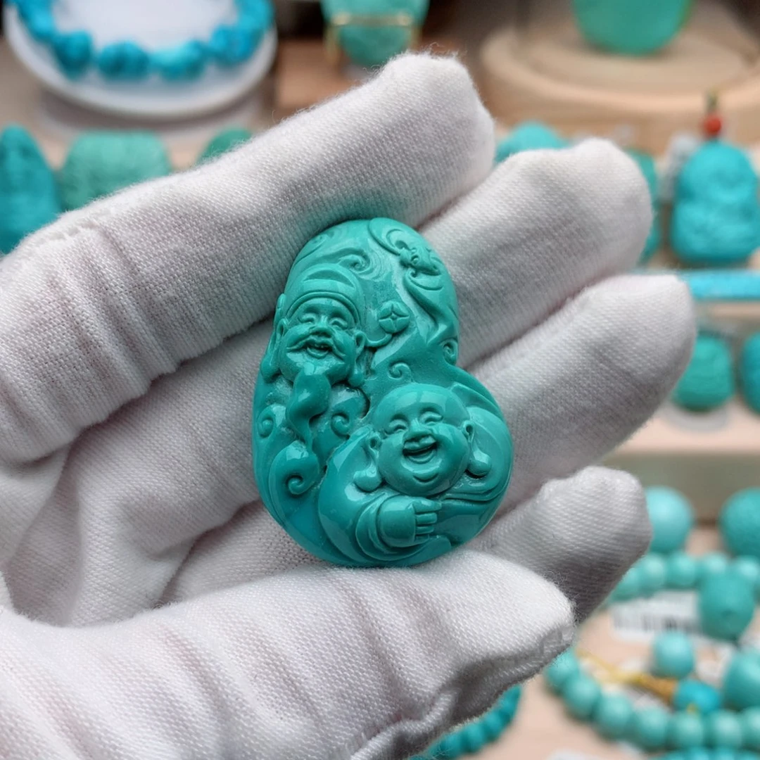 绿松石珠宝奇石未镶嵌