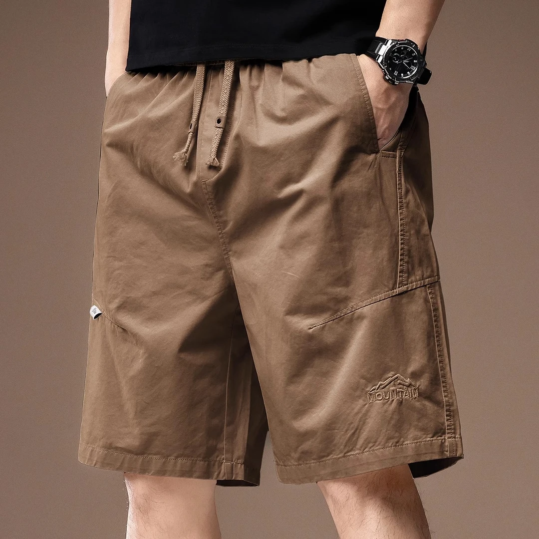 MR.MUDI/穆迪先生美式复古山系刺绣工装短裤男夏季新款休闲五分裤