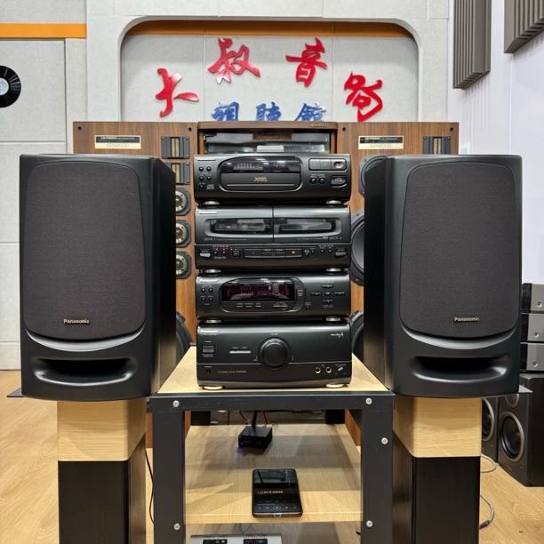 8新 Panasonic/松下 经典404组合音响6件套，功能全好，运费自理