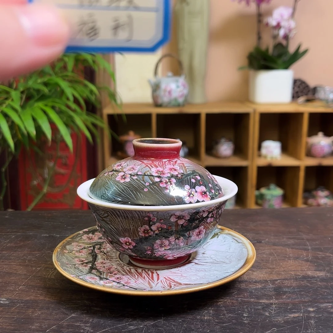柴烧手工手绘陶瓷