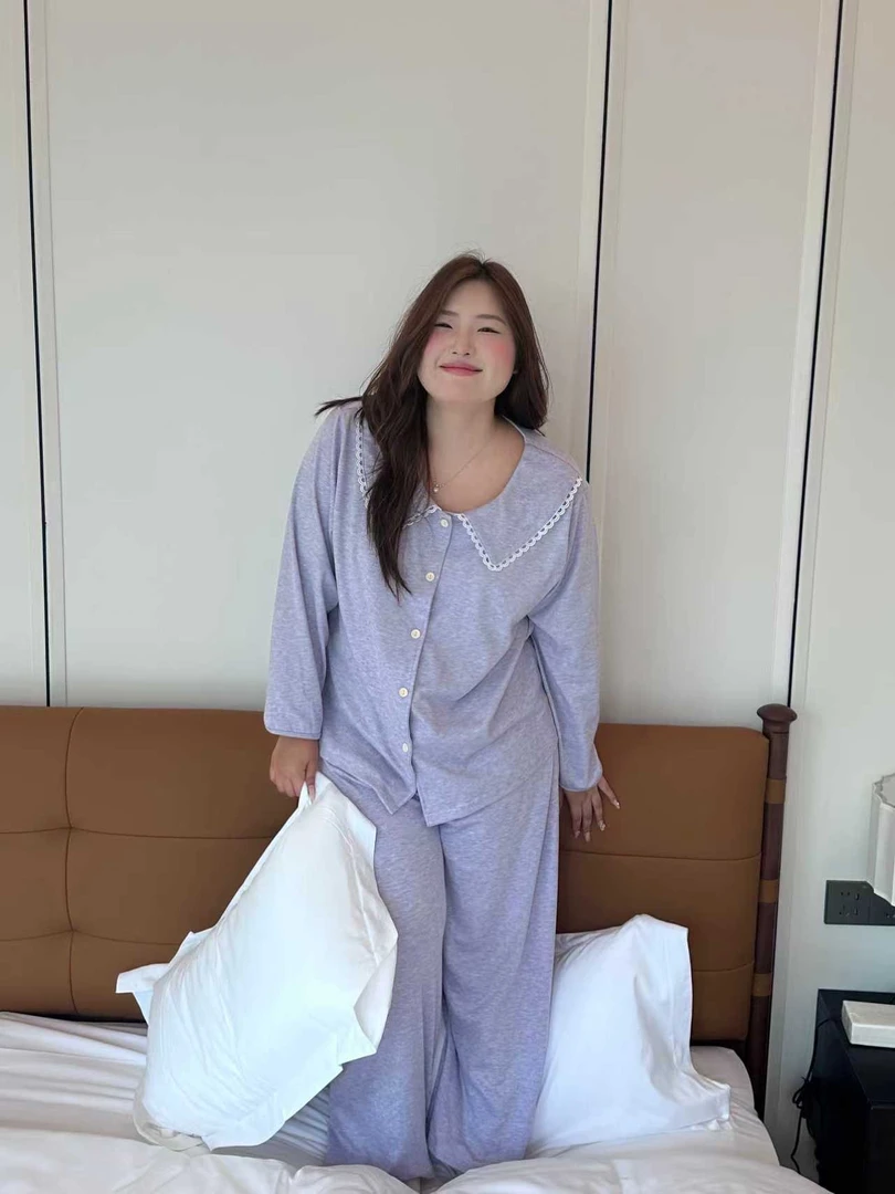 德绒大码睡衣冬季新款保暖开衫加大加肥250斤胖mm宽松气质家居服