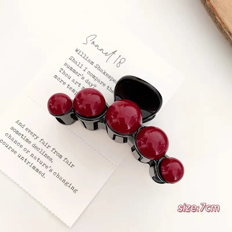 FS-27韩国高级感优雅珠珠气质鲨鱼夹