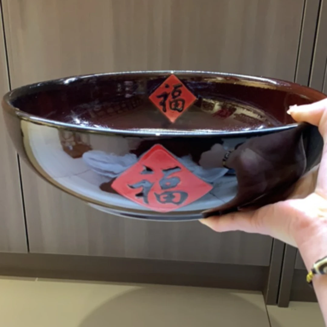 磁州窑粗瓷和面盆一个可以做汤盆口径30高9微瑕建议勿拍