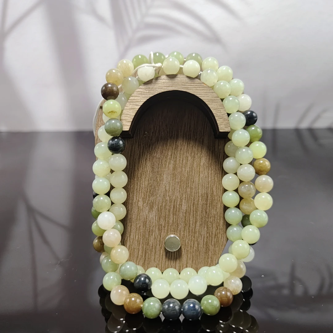 J和田玉多宝圆珠吊坠链（卡8）4845