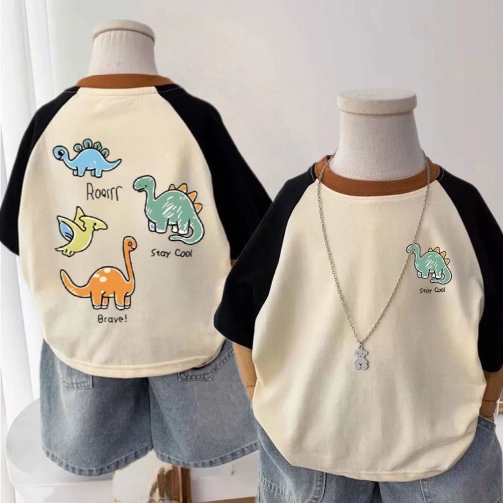 男女童纯棉卡通短袖宝宝休闲新款打底T恤中小童半袖儿童夏季上衣