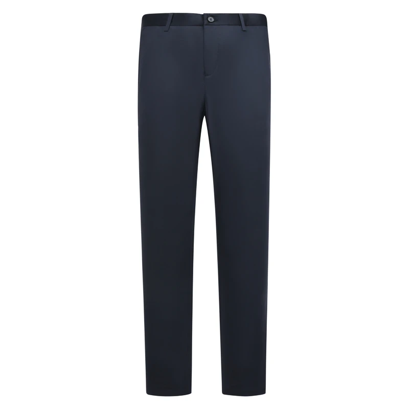 AB1277邦纳春秋厚度男式休闲裤 中腰修身商务休闲长裤 深蓝色弹力