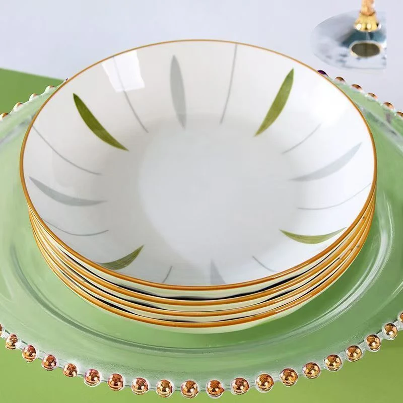 咏柳家用陶瓷菜盘8英寸菜盘4只7英寸菜盘4只热菜凉菜实用盘釉下彩