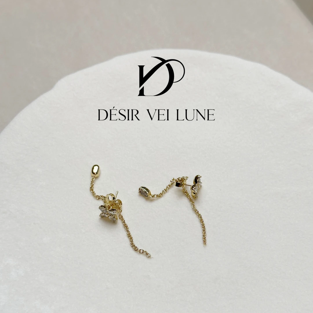 铜合金合成锆石耳饰 耳钉5397百搭小众