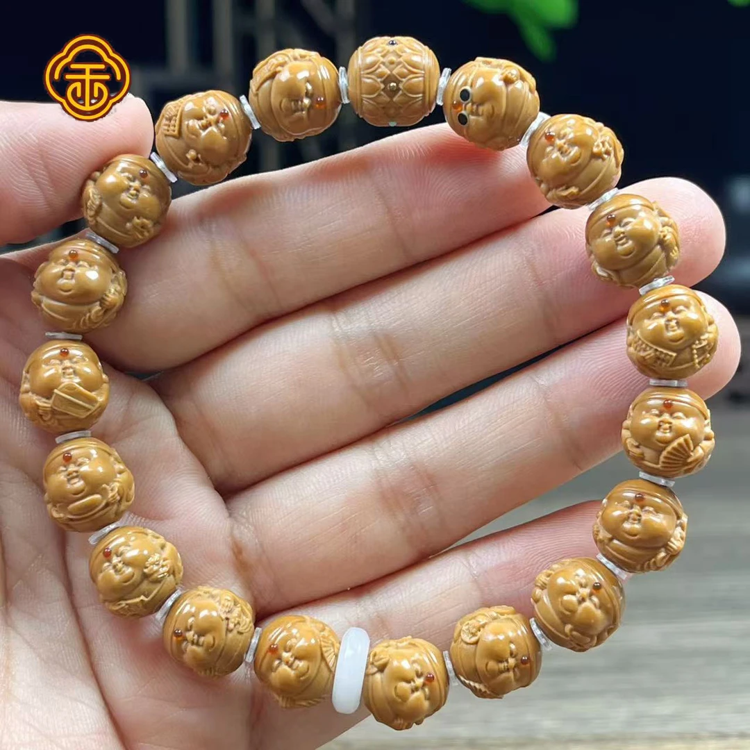 猴头核桃  1.0歪财神  满镶嵌 文玩手串