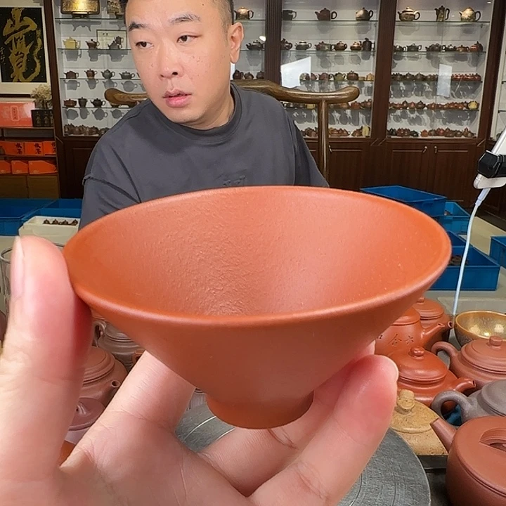 茶壶紫砂斗笠朱泥