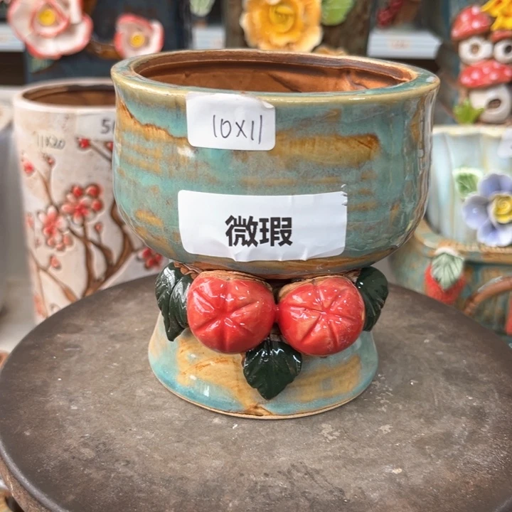 紫砂花盆粗陶材质多肉花盆