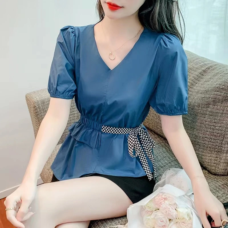 宝藏衣橱2025新款韩版显瘦修身气质百搭设计感衬衫洋气上衣9866