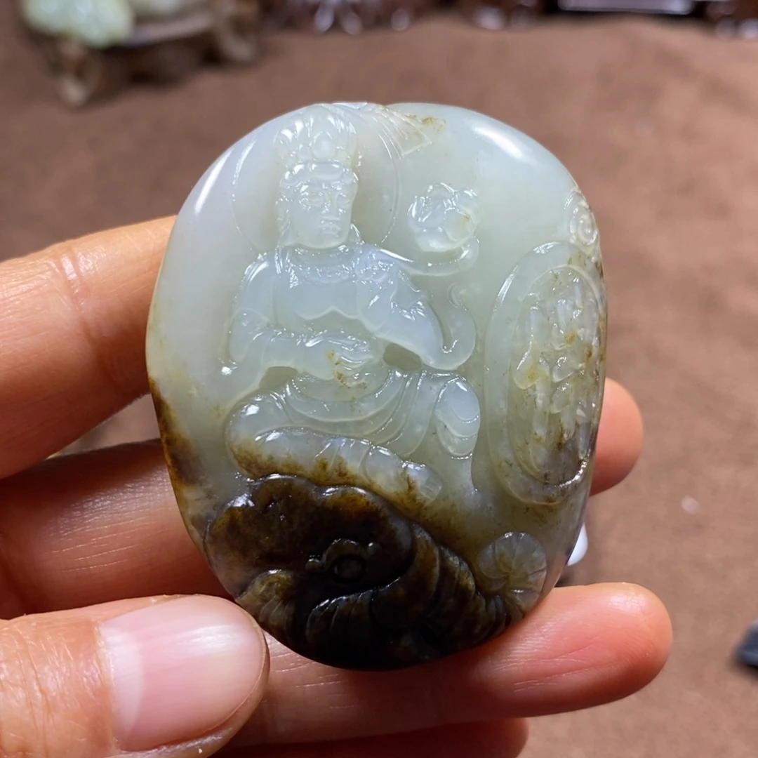 和田玉未镶嵌挂件