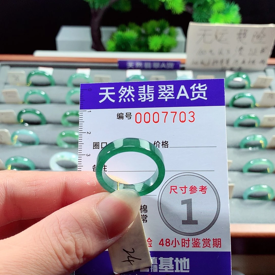 翡翠戒指未镶嵌24号