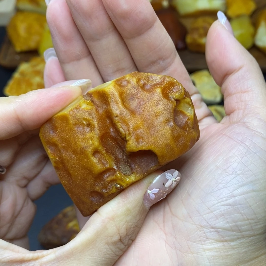 未镶嵌定制琥珀花*乐胖