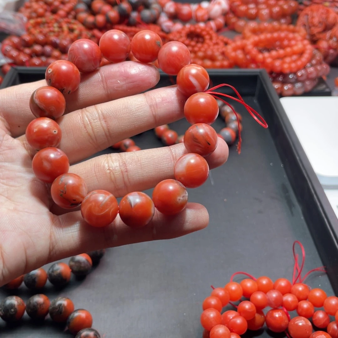 南红玛瑙手链未镶嵌缅**缘