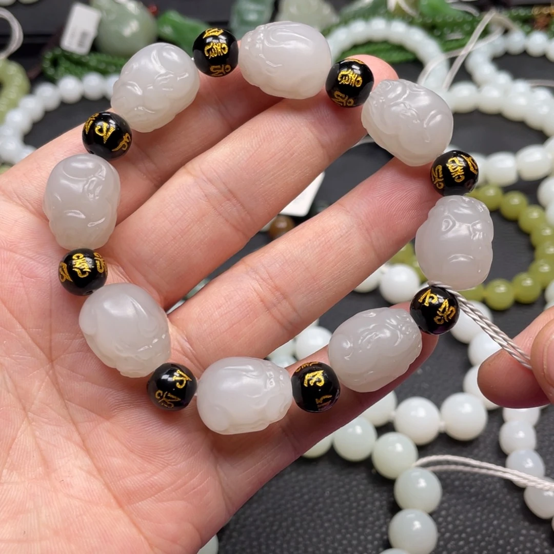 和田玉未镶嵌手链