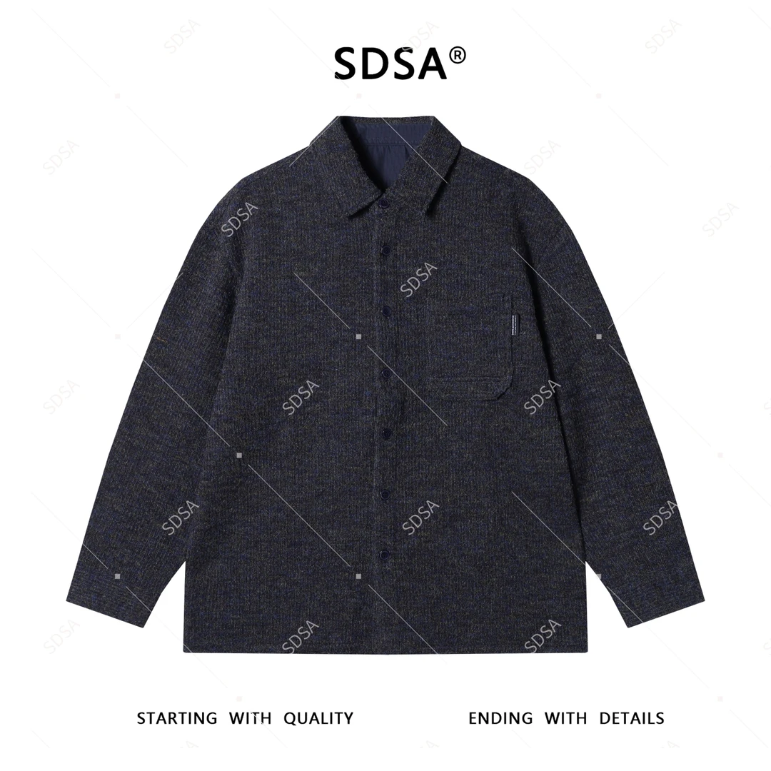 SDSA男士2025新款轻奢痞帅男装简约撞色针织开衫外套百搭时尚上衣