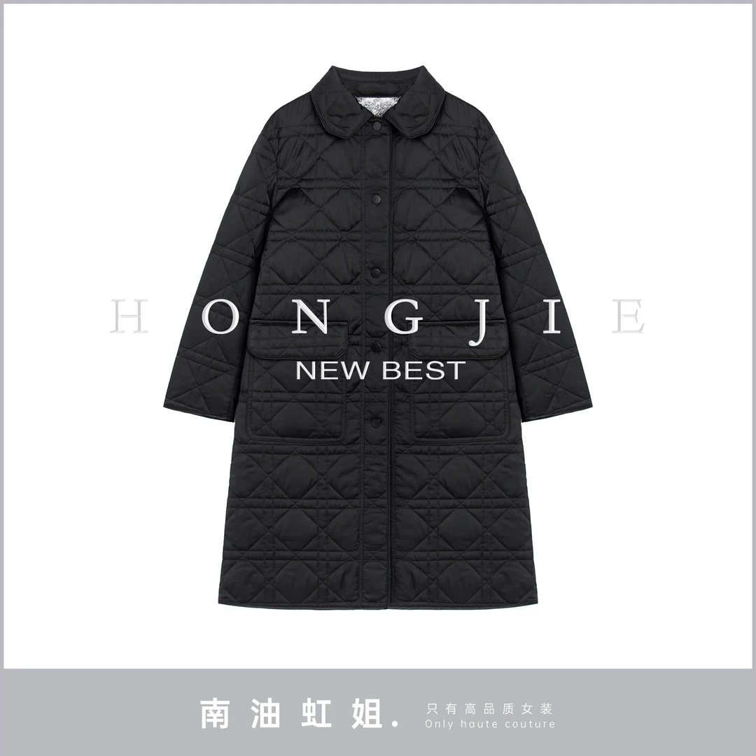 【南油虹姐】大翻领棉服棉服外套女装大衣时尚高品质中长款