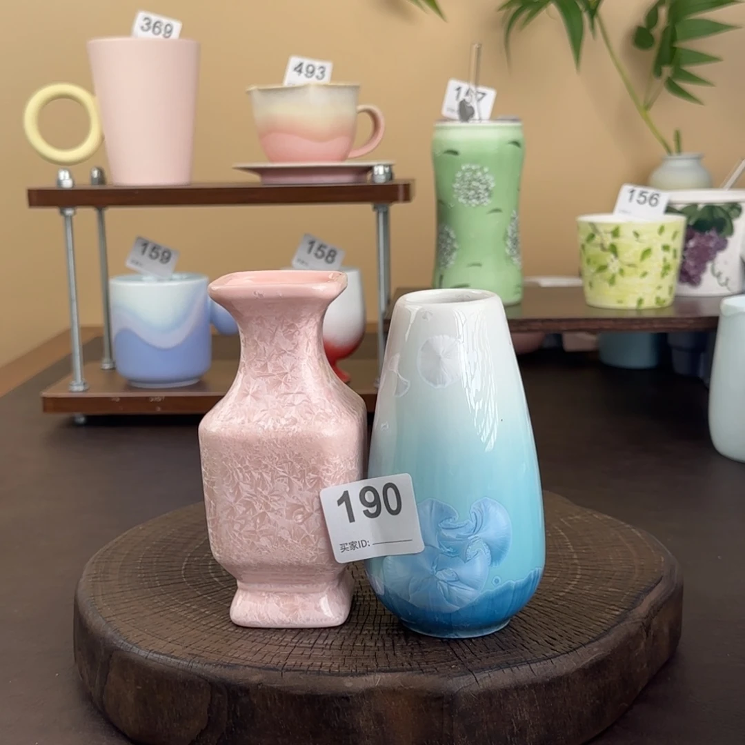 结晶釉花瓶小花瓶