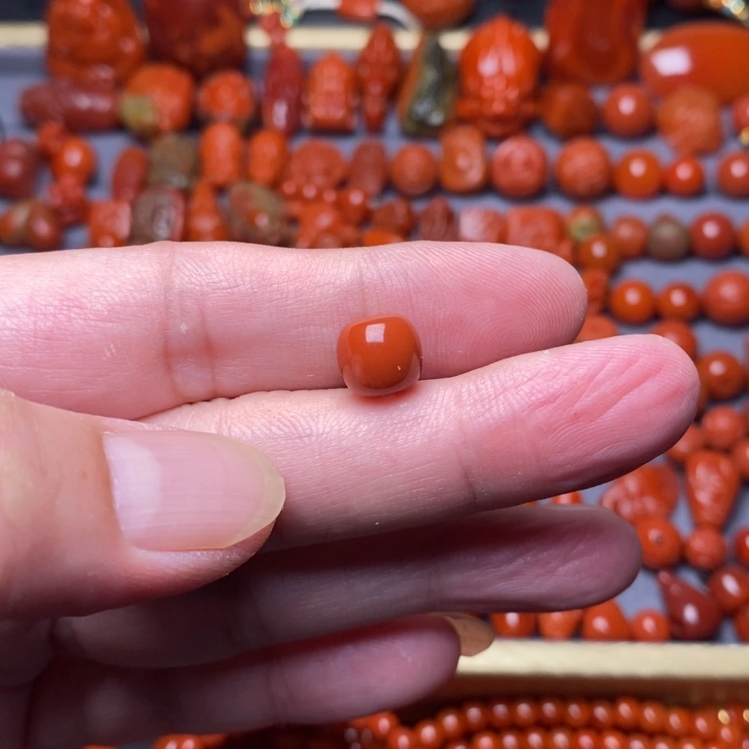 ≡***≡未镶嵌纯色精工老型9南红玛瑙