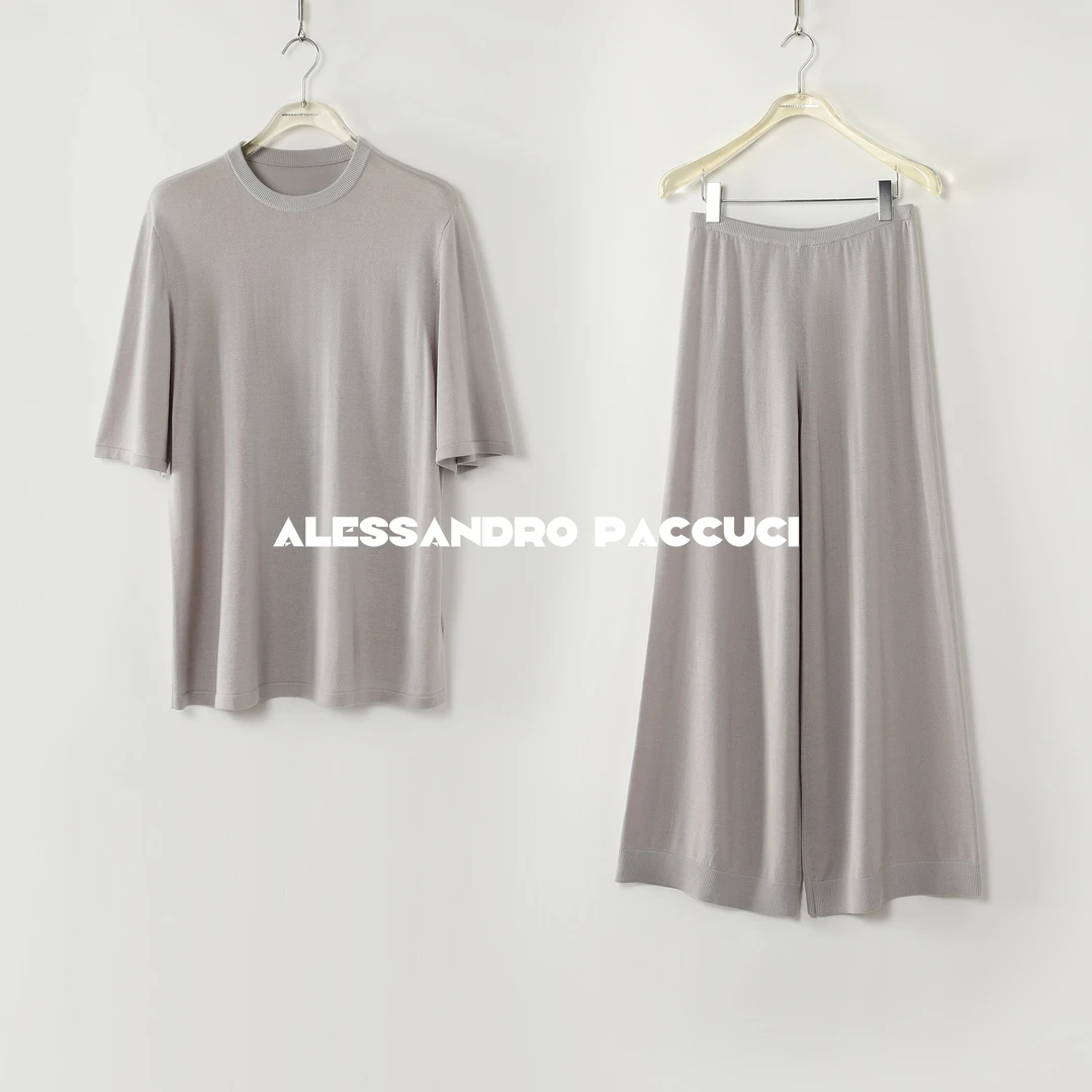 AP洛哥51005ST/51017KC【坠落/套装】莱赛尔短袖衫/松紧腰九分裤子