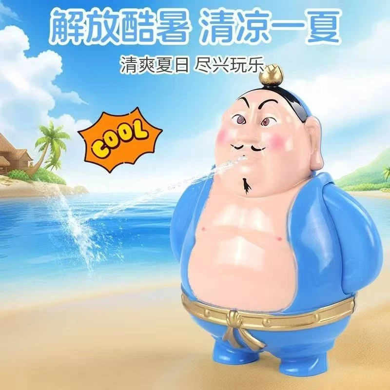 创意喷水太乙真人按压水枪戏水按压发射哪吒按压水枪桌面摆件玩具