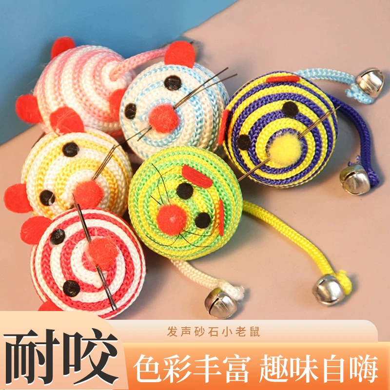 厂家批发猫咪尼龙小老鼠猫咪解闷神器逗猫耐咬宠物猫粮