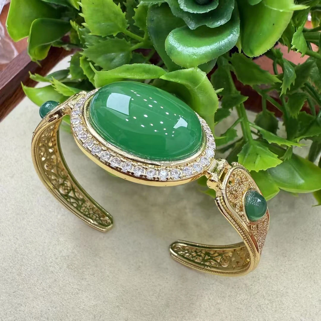 【佳思珠宝】天然玉石精美设计款吊手镯 多样性发  玛瑙