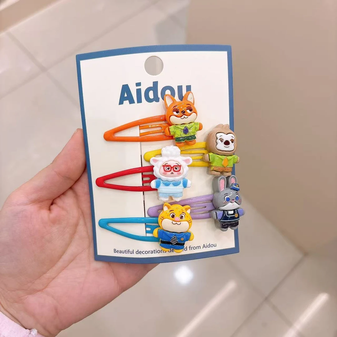 B-1416（满10米飞）ad 动物城可爱全身配件可爱玩偶掰掰夹  发圈