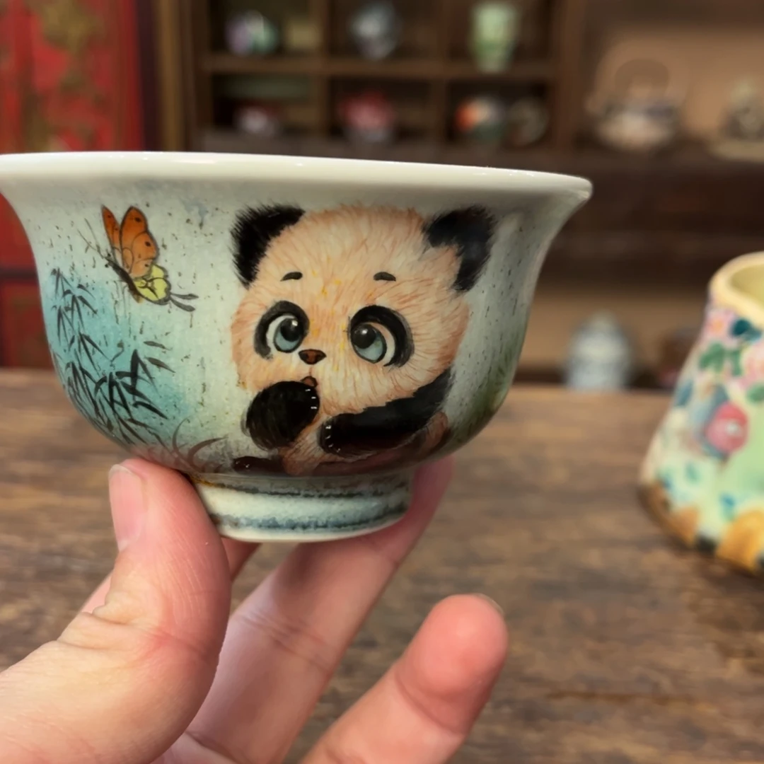 玉***麻柴烧手工手绘陶瓷