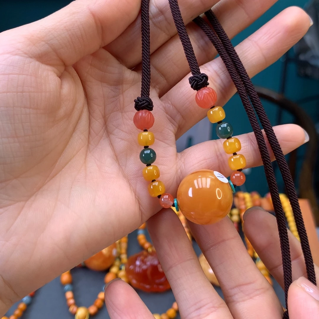 蜜蜡未镶嵌颈饰天然